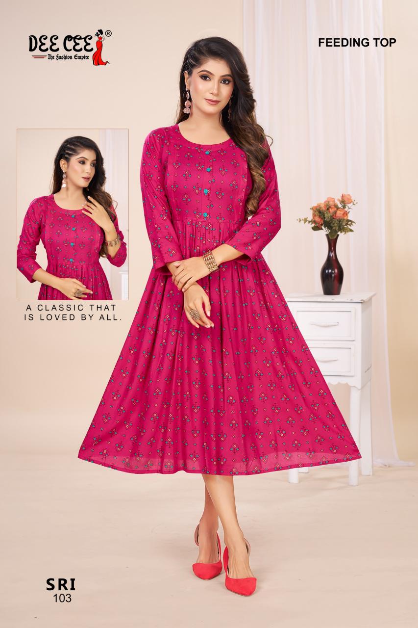 Deecee Sri catalog kurtis for feeding india