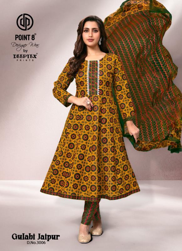 Deeptex Gulabi Jaipur Vol-3 – Anarkali Kurti With Pant & Dupatta - Wholesale Catalog