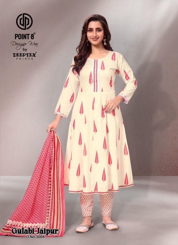 Deeptex Gulabi Jaipur Vol-3 – Anarkali Kurti With Pant & Dupatta - Wholesale Catalog