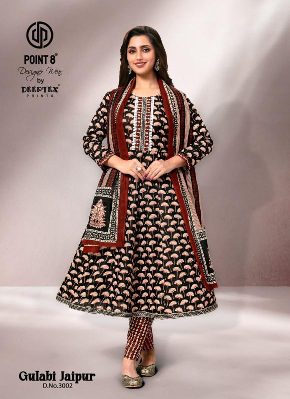 Deeptex Gulabi Jaipur Vol-3 – Anarkali Kurti With Pant & Dupatta - Wholesale Catalog