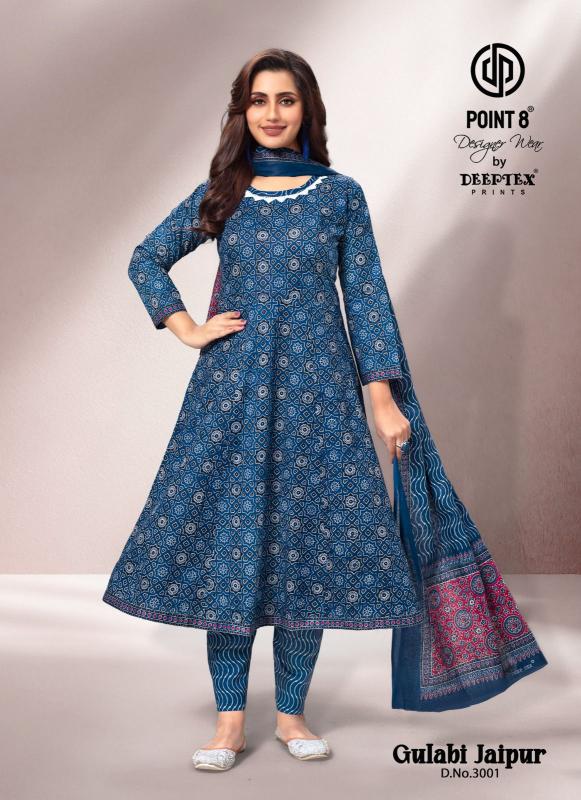 Deeptex Gulabi Jaipur Vol-3 – Anarkali Kurti With Pant & Dupatta - Wholesale Catalog