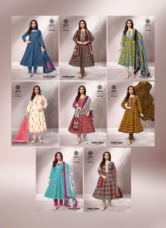 Deeptex Gulabi Jaipur Vol-3 – Anarkali Kurti With Pant & Dupatta - Wholesale Catalog