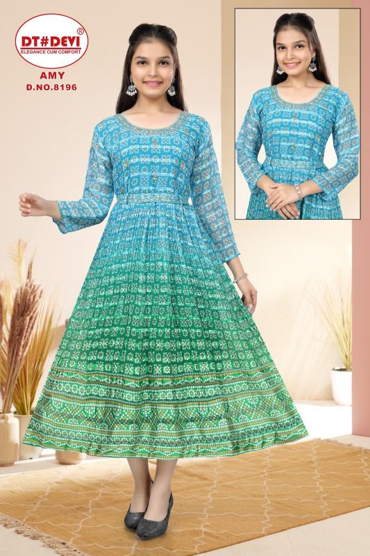 Dt Devi Amy 8196 catalog kids wear wholesale in pune