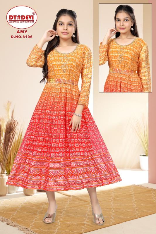 Dt Devi Amy 8196 catalog kids wear wholesale in pune