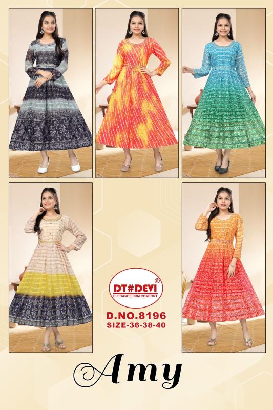 Dt Devi Amy 8196 catalog kids wear wholesale in pune