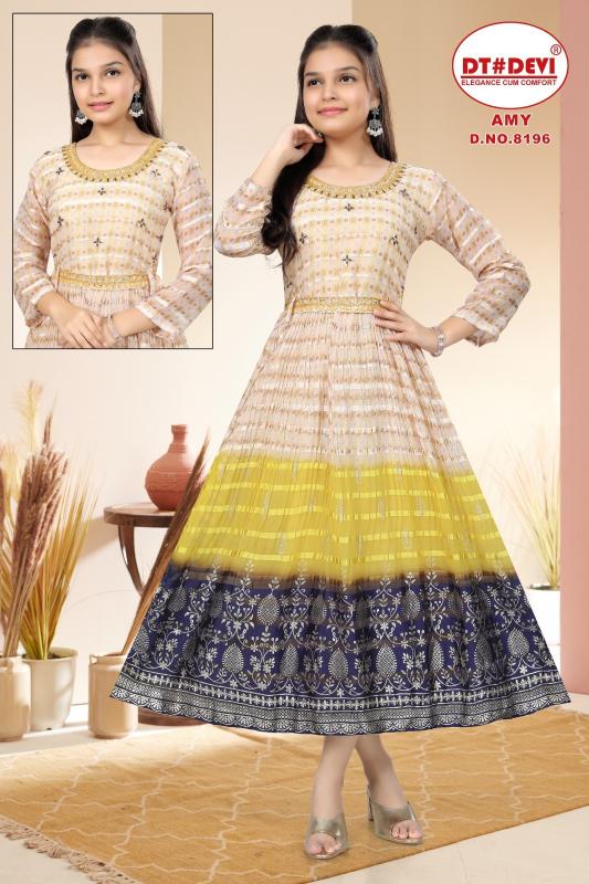 Dt Devi Amy 8196 catalog kids wear wholesale in pune