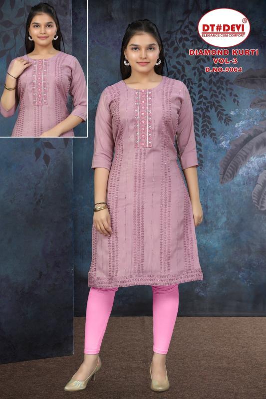 Dt Devi Diamond vol 3 9064 catalog kids wear wholesale salem