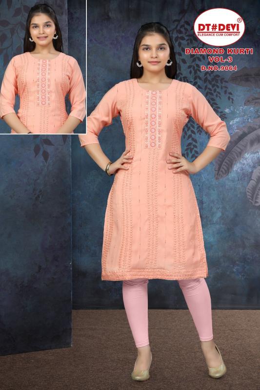 Dt Devi Diamond vol 3 9064 catalog kids wear wholesale salem