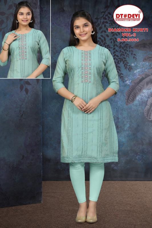 Dt Devi Diamond vol 3 9064 catalog kids wear wholesale salem