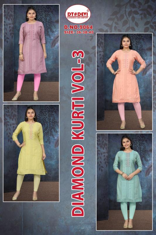 Dt Devi Diamond vol 3 9064 catalog kids wear wholesale salem