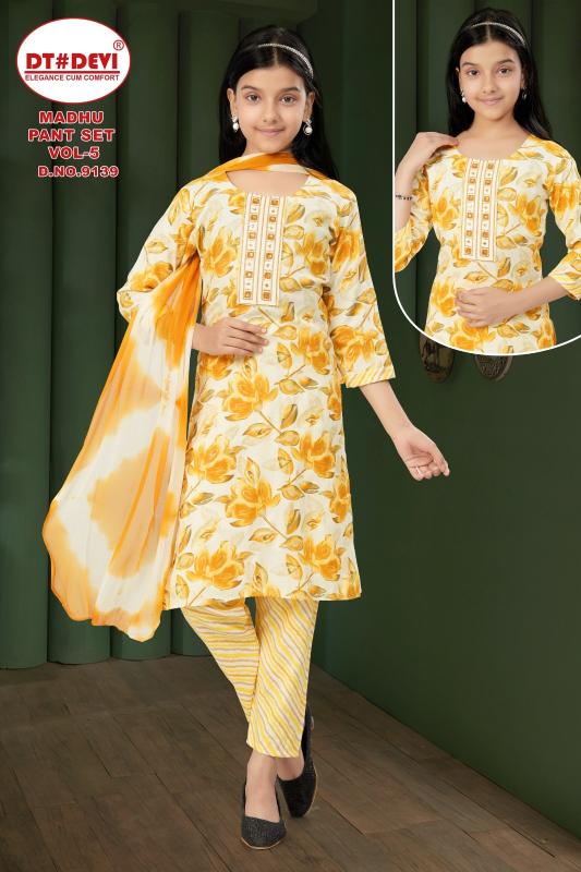 Dt Devi Madhu 9139 catalog wholesale shop for kids wear