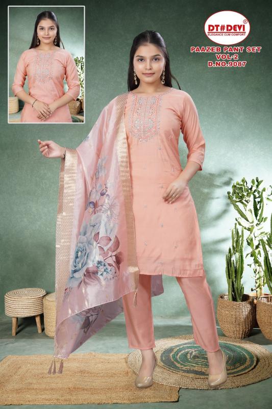 Dt Devi Paazeb pant set vol 2 9087 catalog kids wear wholesale price