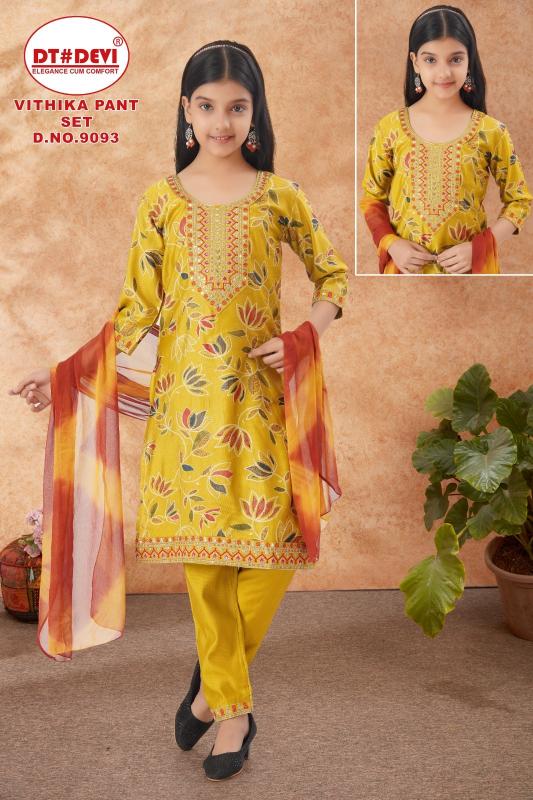 Dt Devi Vithika 9093 catalog wholesale kids wear in coimbatore