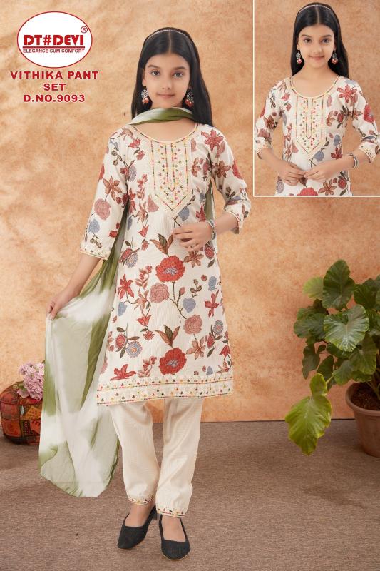 Dt Devi Vithika 9093 catalog wholesale kids wear in coimbatore