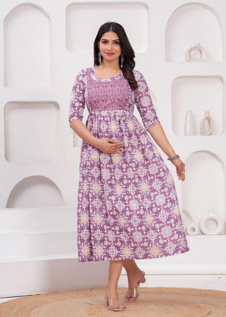 Felocity pure cotton vol 15 catalog maternity anarkali kurtis online india