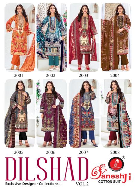 Ganeshji Dilshad Vol-02 – Karachi Dress Material - Wholesale Catalog