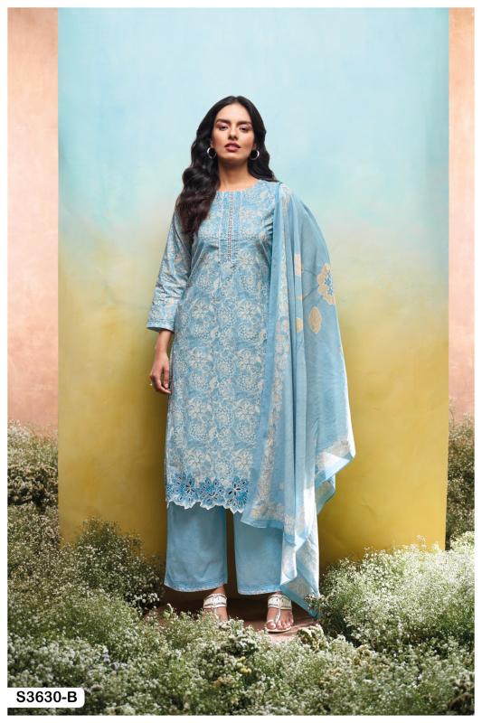 Ganga Anvee 3630 catalog salwar kameez designs catalogue surat