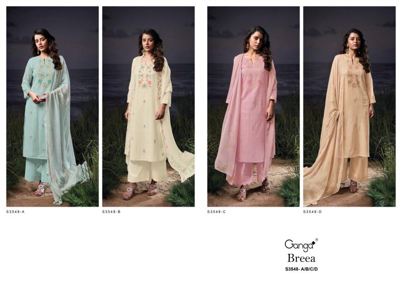 Ganga Breea 3548 catalog surat salwar kameez catalogue