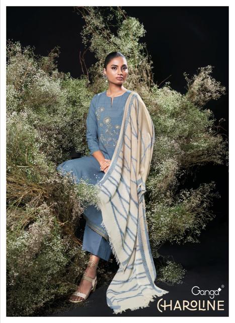 Ganga Charoline catalog wholesale dealers of salwar kameez in surat