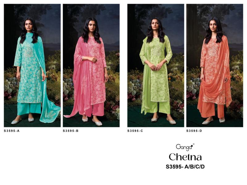 Ganga Chetna 3595 catalog surat salwar kameez online shopping