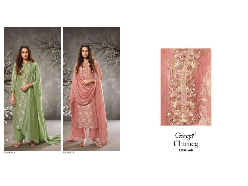 Ganga Chimeg 2898 catalog salwar kameez wholesale surat gujarat