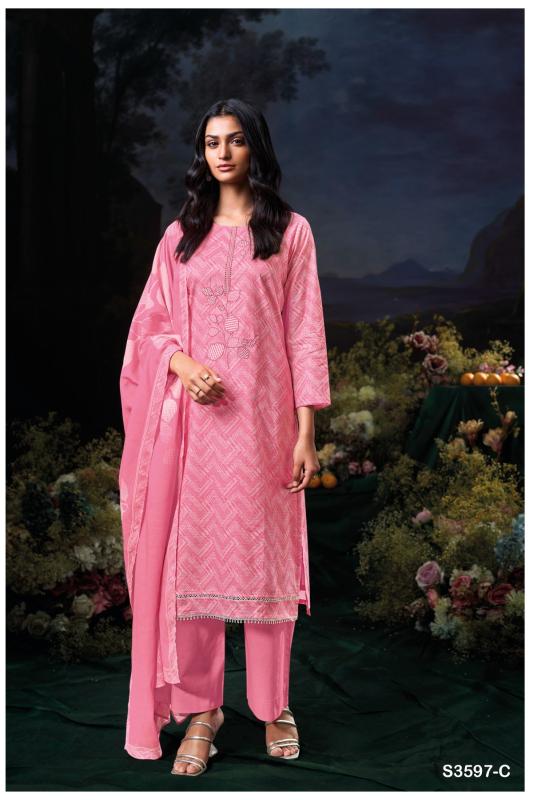 Ganga Divita 3597 catalog wholesale unstitched salwar kameez material