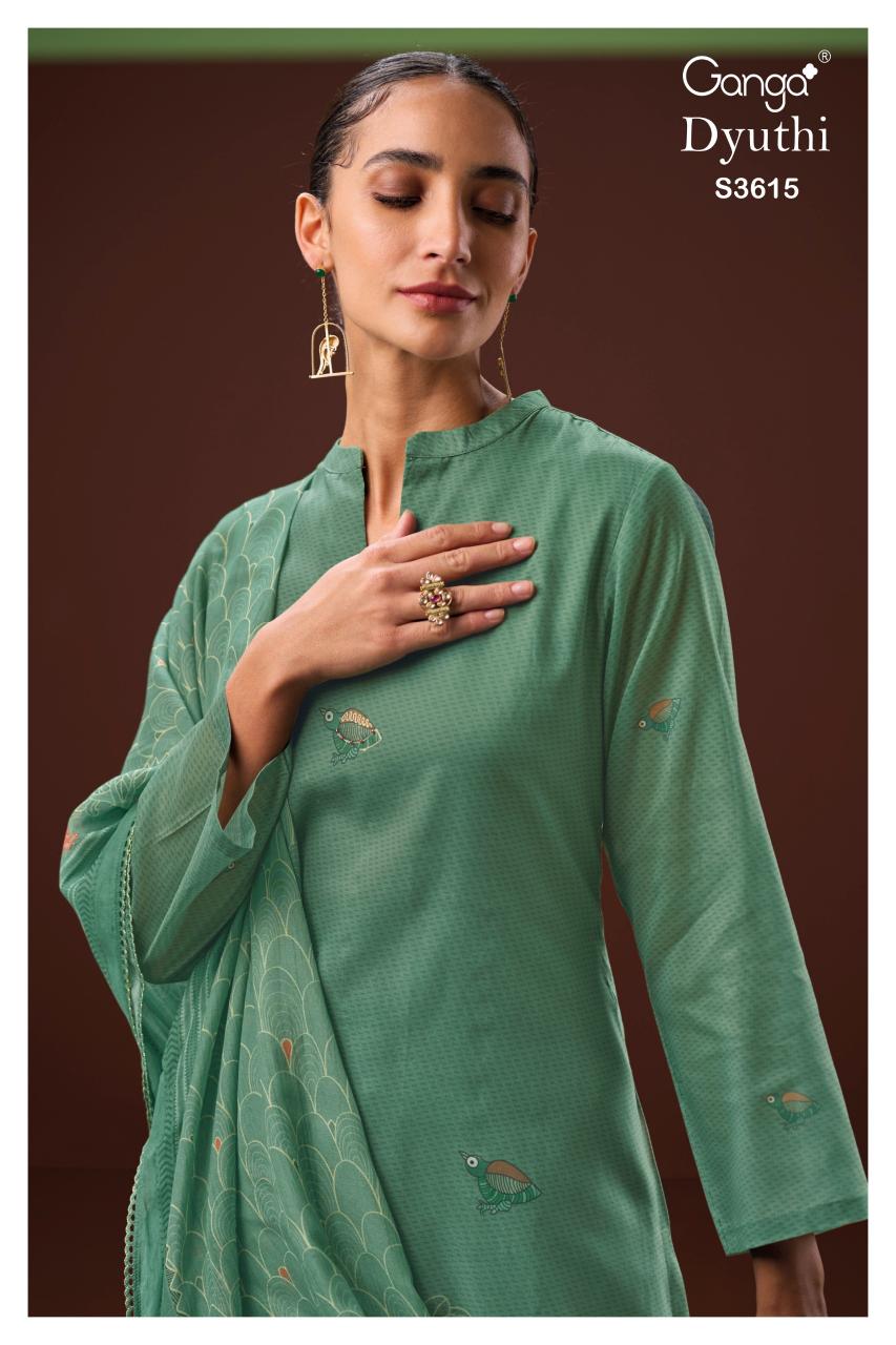 Ganga Dyuthi 3615 catalog surat salwar kameez catalogue
