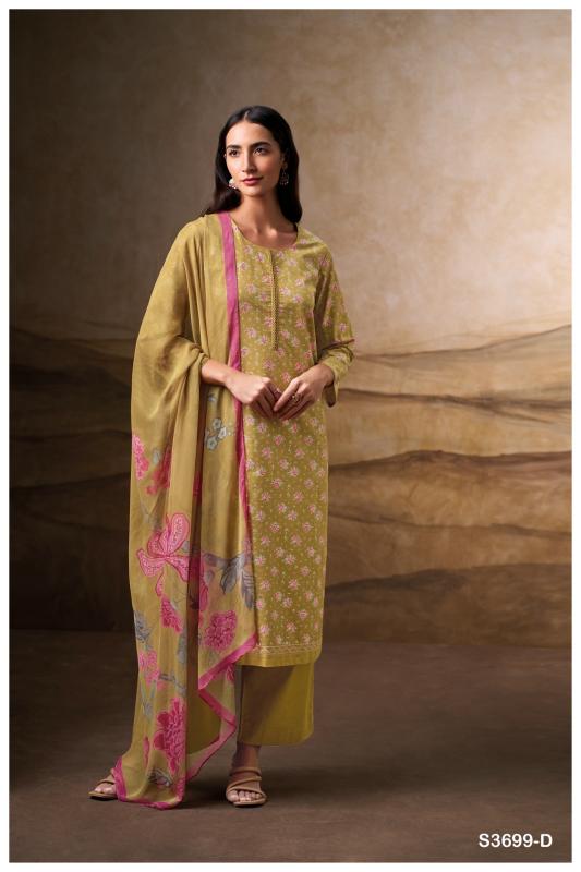 Ganga Erisha 3699 catalog unstitched salwar kameez wholesalers in kolkata 