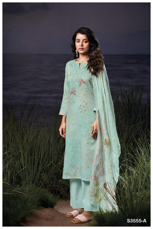 Ganga Evanna 3555 catalog wholesale salwar kameez surat
