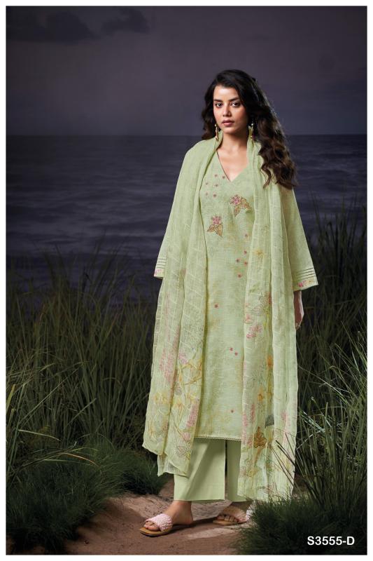 Ganga Evanna 3555 catalog wholesale salwar kameez surat