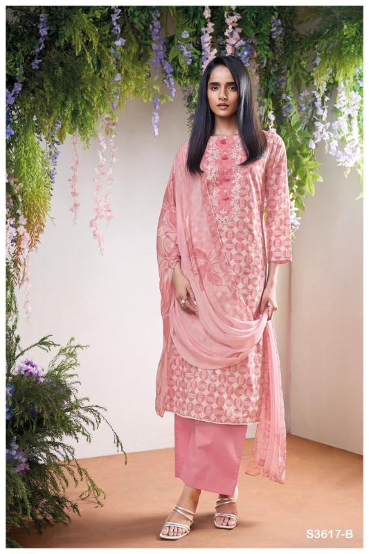 Ganga Evaraah 3617 catalog salwar kameez materials wholesale bangalore