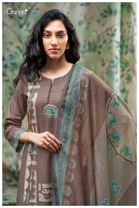 Ganga Ezvika 3673 catalog wholesale unstitched salwar kameez material in bangalore