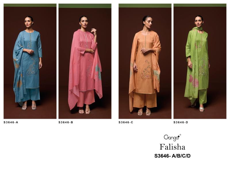 Ganga Falisha 3646 catalog wholesale salwar kameez online shopping in india