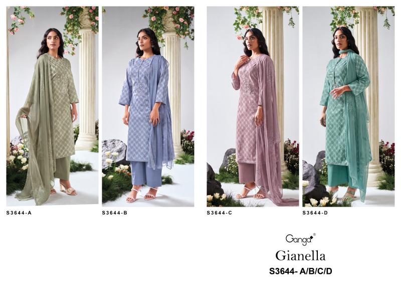 Ganga Gianella 3644 catalog salwar kameez manufacturers wholesale suppliers in surat surat gujarat