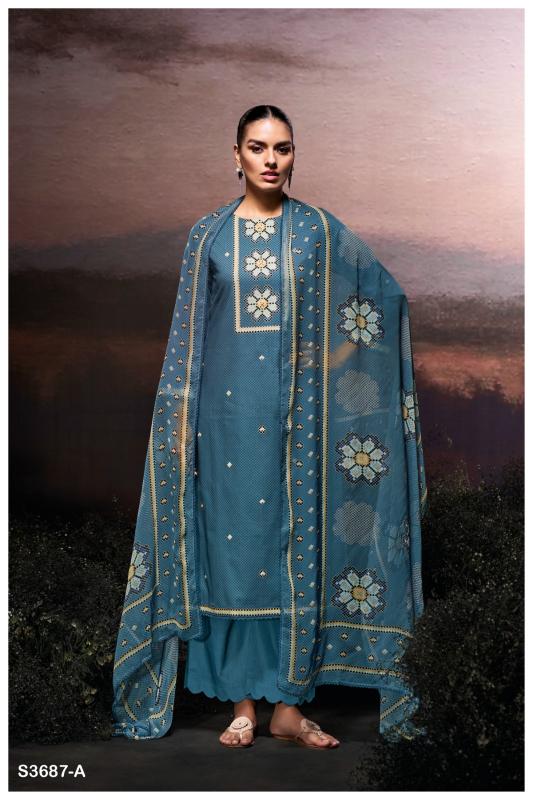 Ganga Gulzara 3687 catalog surat salwar kameez