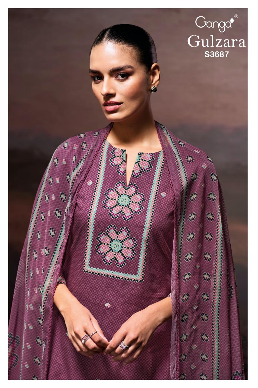 Ganga Gulzara 3687 catalog surat salwar kameez