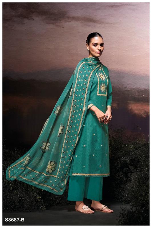 Ganga Gulzara 3687 catalog surat salwar kameez
