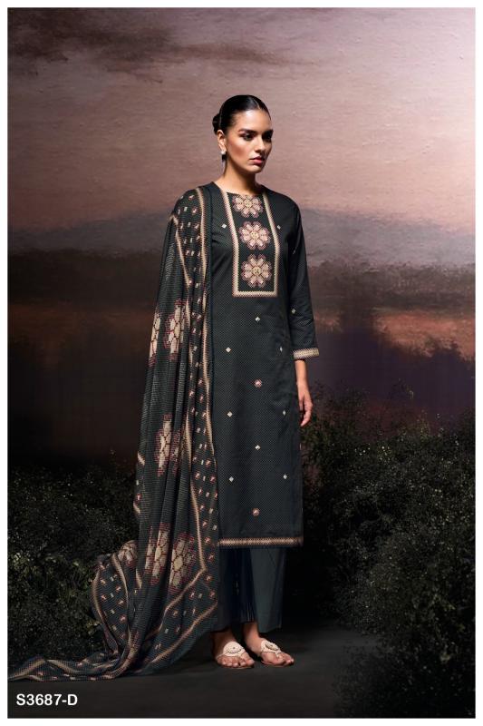 Ganga Gulzara 3687 catalog surat salwar kameez