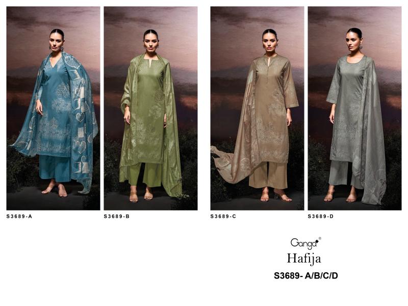 Ganga Hafija 3689 catalog top office wear wholesale brand salwar kameez