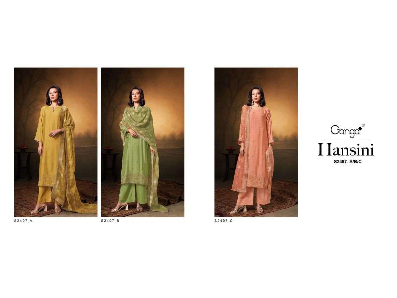 Ganga Hansini 2497 catalog salwar kameez designs catalogue surat