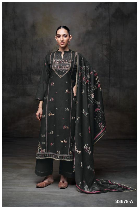 Ganga Ipsita 3678 catalog designer salwar kameez surat