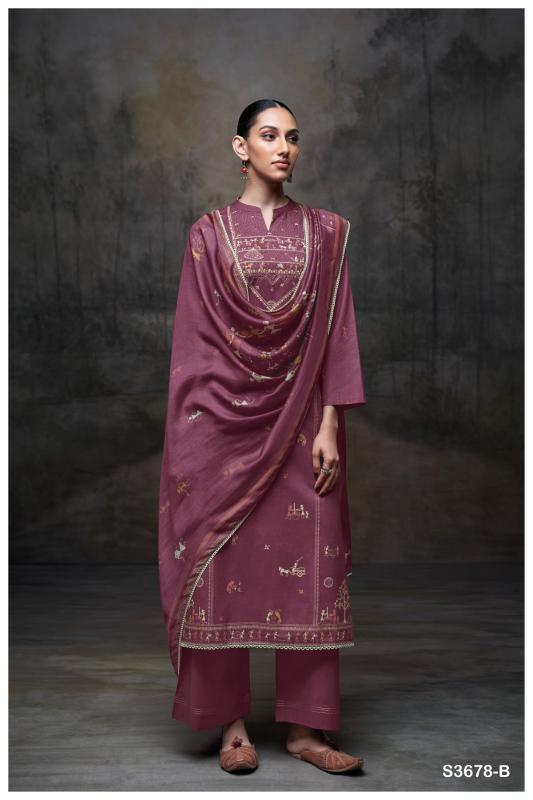 Ganga Ipsita 3678 catalog designer salwar kameez surat