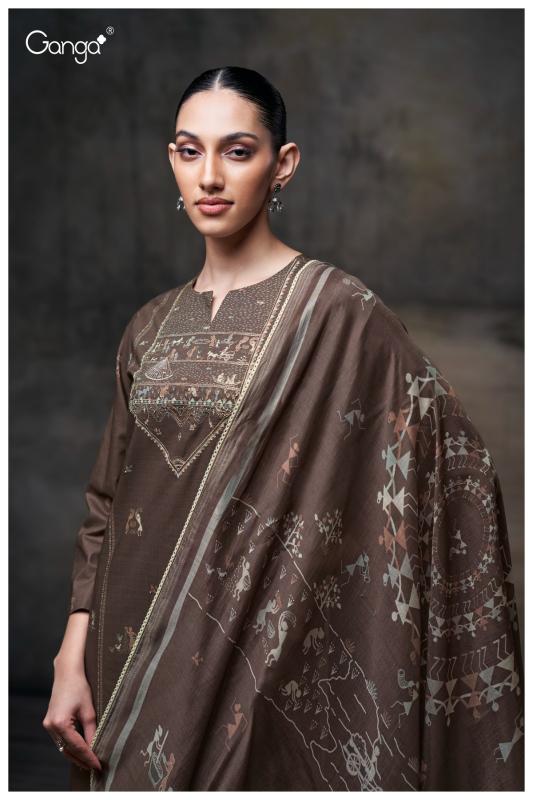 Ganga Ipsita 3678 catalog designer salwar kameez surat