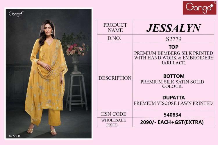 Ganga Jessalyn 2779 catalog surat salwar kameez online