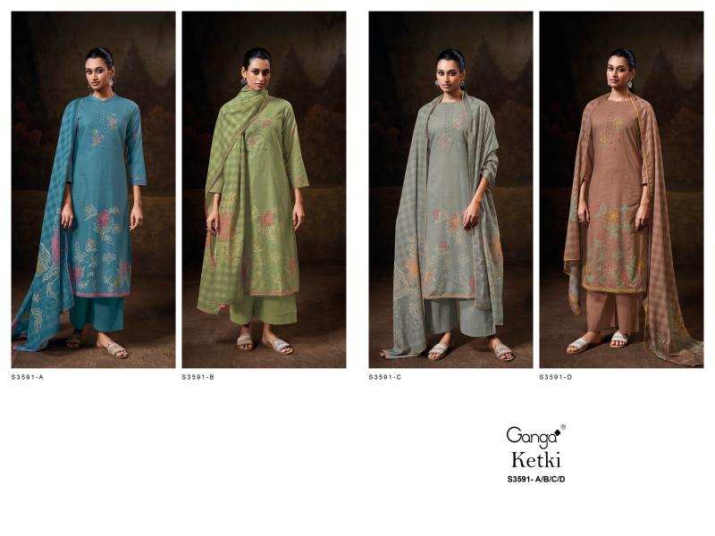 Ganga Ketki 3591 catalog wholesale salwar kameez india surat