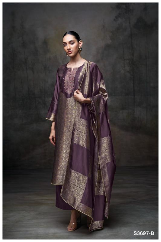 Ganga Kimberly 3697 catalog unstitched salwar kameez wholesalers uk