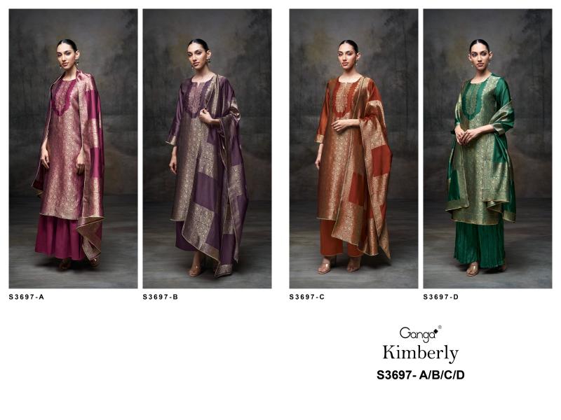 Ganga Kimberly 3697 catalog unstitched salwar kameez wholesalers uk