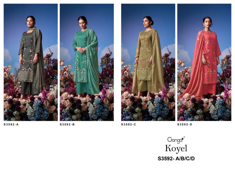 Ganga Koyel 3592 catalog salwar kameez dress materials wholesale