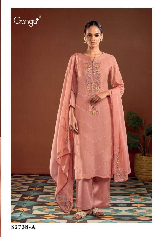Ganga Larah 2738 catalog designer salwar kameez wholesale in surat
