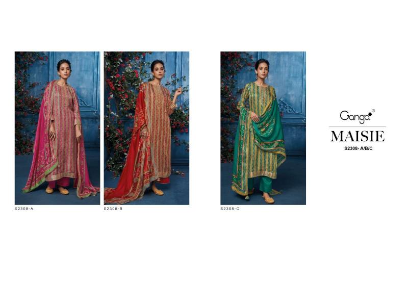 Ganga Maisie 2308 catalog designer salwar kameez manufacturers surat